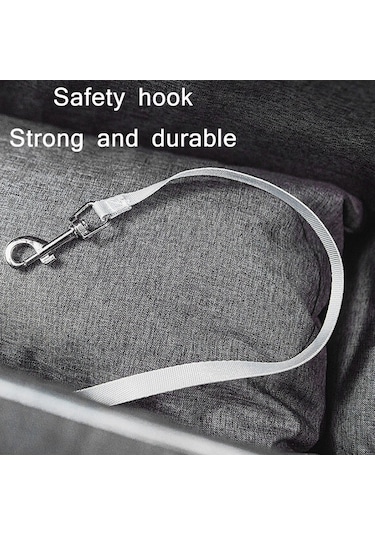 Cbtx Araç Merkezi Kontrol Koltuğu Pet Taşınabilir Yatak Pedi, Renk: Kare Gri+yaz Mat 42x20x22cm