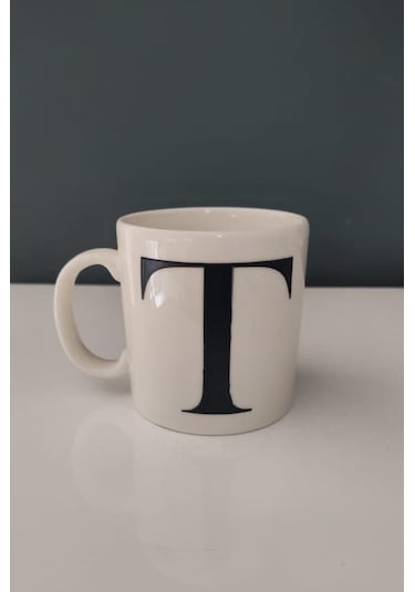 Decorıum Kum T Harfli Kupa beyaz