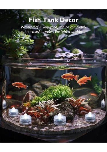 Led Alevsiz Mumlar Işık Su Geçirmez Dekoratif Mumlar Sualtı