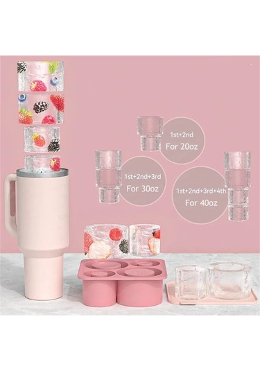 Tumbler Buz Kalıbı 20oz 30oz 40oz Stanley Aksesuarları 4 Adet