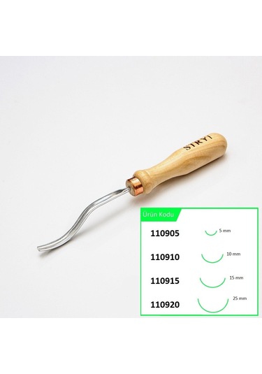Stryı 110905 Bükülmüş Derin Oluklu Ahşap Oyma Iskarpelası 5 Mm