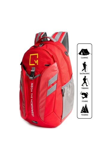 Unisex Dağcı Çantası Kamp Çantası Büyük Boy Sırt Çantası 45 30 Cm Seyahat Çantası Paraşüt Kumaş Lacivert