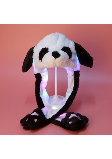 Led Işıklı Yumuşak Sıcak Tavşan Şapkası, Zıplama Şapkası - Perfe Diğer