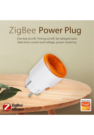 Trendooze Tuya Zigbee 3.0 Priz, Enerji Ölçerli, Sesle Kontrol, Uzaktan Kumandalı
