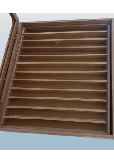 Hobi Adn Dekoratif Tesbih Kutusu Ahşap Mdf Ham Cnc Kesim Çift Bölme El Yapım