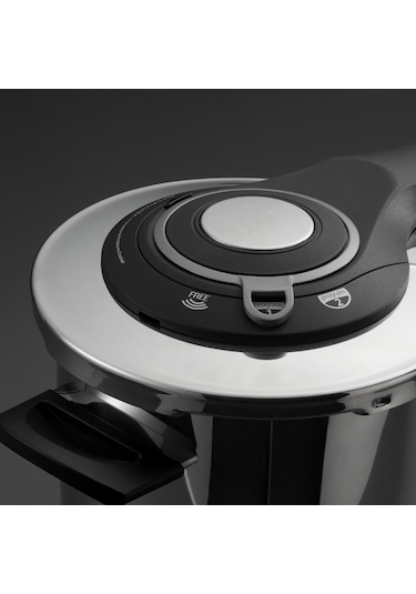 Jumbo Procook 4,5 Lt Siyah - Gri Düdüklü Tencere Gümüş - Siyah