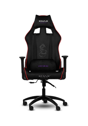 Rio Pus Balerion Terletmez Kadife Kumaş Siyah Gaming Oyuncu Koltuğu -6 Siyah