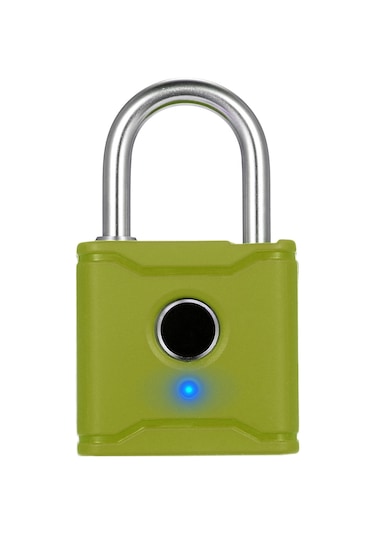 Hallow T1004d Akıllı Bt Parmak İzi Asma Kilit Şarj Edilebilir Yeşil