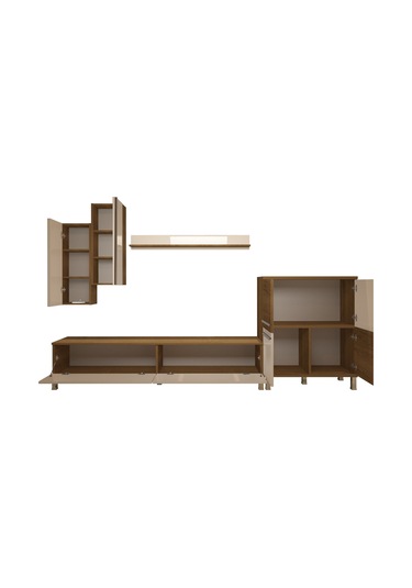 Decoraktiv Eko 6 Mdf Std Krom Ayaklı Tv Ünitesi Tv Sehpası Pera - Beyaz