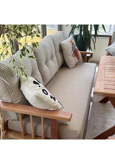 Masif Ahşap Balkon Mobilya