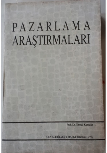 Pazarlama Araştırmaları 1992 Yılı Basım