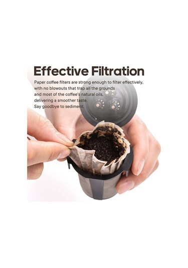 Mufunye Kupa Şeklinde Kahve Filtresi, 100 Adet, Kahve K-kupa Filtre Kağıdı Beyaz