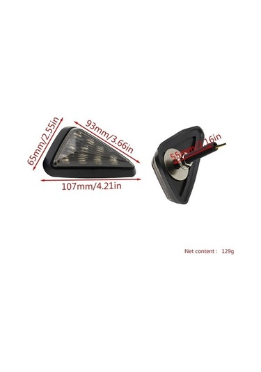 Didadodo Adet Gömme Montaj Üçgen Şekilli Led Dönüş Sinyali Işığı Suzuki Honda Yamaha Için 12 V Motosiklet Dönüş Sinyalleri Işık