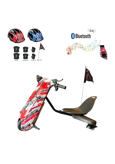 Citymate Drift Car Elektrikli Kaykay Bluetooth Dirift Kar Hoverboard Scooter Koruma Ekipmanı Hediye D17