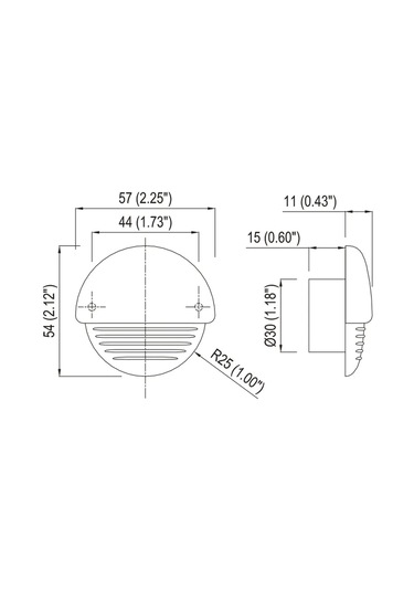 Merdiven Lambası Kromaj 24 V Led Beyaz