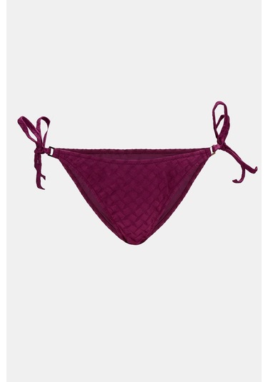 Olympos Mor Yandan İp Bağlamalı Bikini Altı Mor