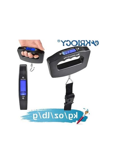 Wondernest Taşınabilir Siyah Dijital Bagaj Ölçeği 50kg Lichen Hg Siyah