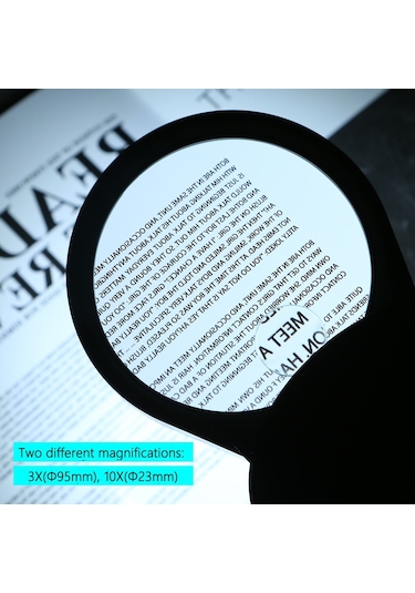 Hallow Tomshine 3x / 10x Metal Kelepçeli Ultra Büyüteç Lambası