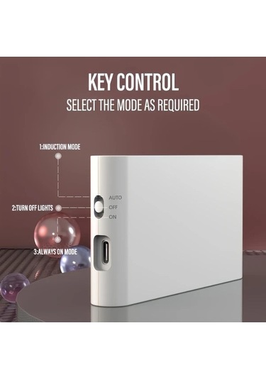 Fastbuy 1 Adet Akıllı Usb Işık Hareket Sensörü Duvar Lambası Şarj Edilebilir Yatak Odası Hol Dolap Mutfak Aydınlatma