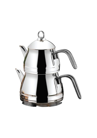 Özlife Roma Aile Boyu Çaydanlık Takımı Sade 1 Lt / 2 Lt - 1016 Gri