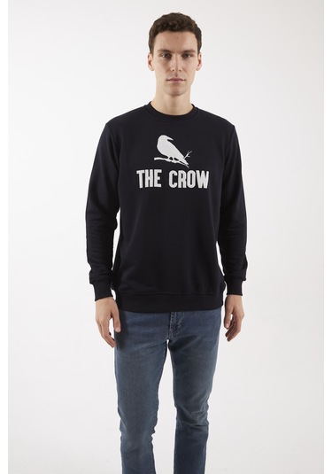 Zoom Lacivert O-yaka Sweatshırt Lacivert