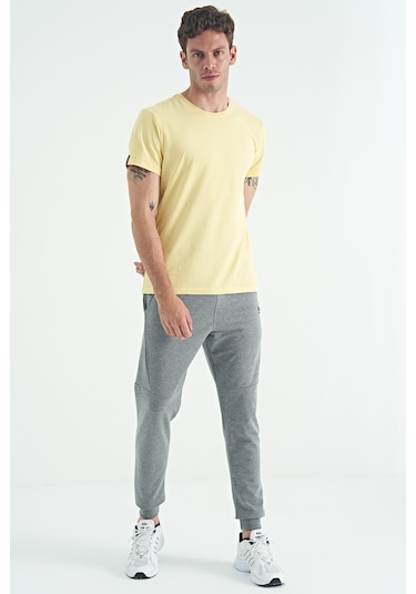 Air Jones Tommy Life Calvin Sarı Basic Erkek T-shirt - 88245 Sari