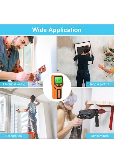 Aubyhe 5-in-1 Duvar Tarayıcı: Ahşap, Metal Ve Ac Gerilim Tespiti, Lcd Ekranlı Duvar Sütunu Dedektörü Pil Dahil Değil