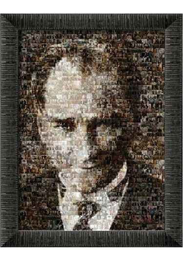 Mustafa Kemal Atatürk Kolaj Puzzle 1000 Parça Çerçeveli Puzzle
