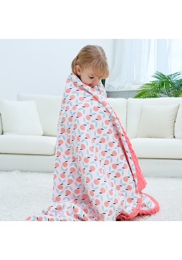 Maiyame Yumuşak Pamuk Bebek Battaniyesi 110x158cm - Noktalı Desenli, Neşeli Tavşan Deseni - Taze Hava Geçirgen, Yıldızlı Uyku İçin - Beşik, Arabacık Ve Seyahat Uygun Çok Renkli