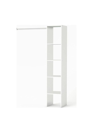 Eliz Açık Giyinme Dolabı - Gardırop Beyaz 120 Cm