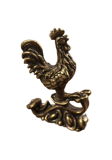 Suntek Magideal Tavuk Heykelcik Çin Horoz Heykeli Mağaza Bakır-rengi