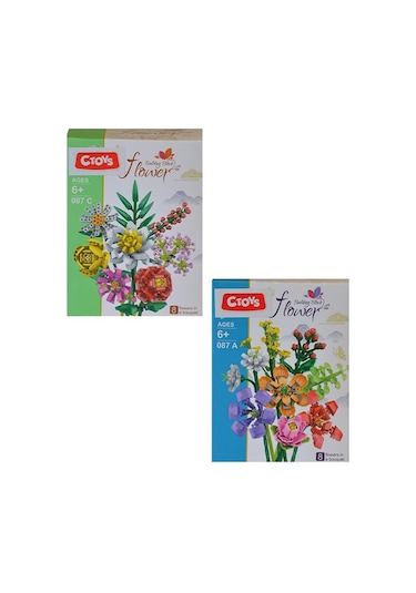 Ctoys Surprise Flower Building Block 2li Set