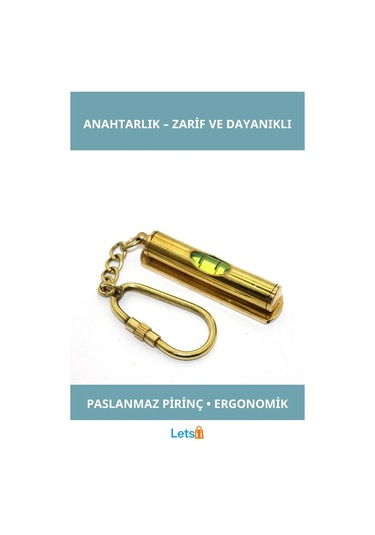 Parlak Pirinç Dayanıklı Ergonomik Anahtarlık Çok Renkli