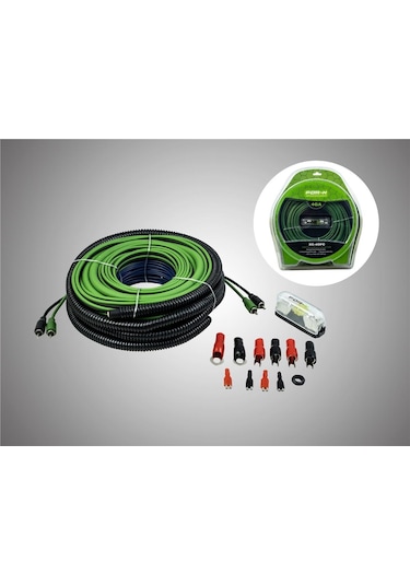 4GA OFC Bakır Amfi Kablo Seti -Bakır Profesyonel Anfi Kablosu 4GA