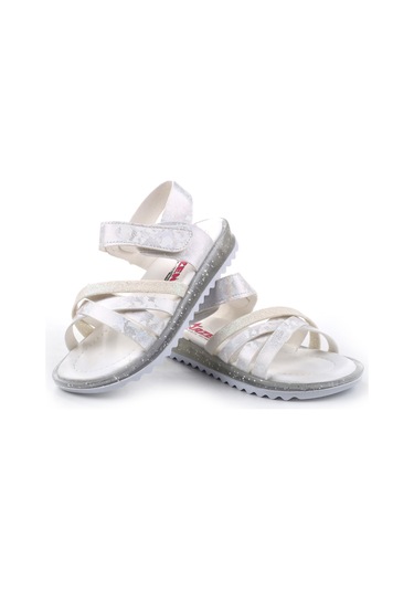 Papuç Sepeti Arzen-2880 Kız Çocuk Ortopedik Sandalet Beyaz