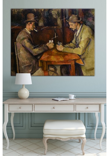 Paul Cezanne Kâğıt Oynayanlar Les Joueurs De Carte Kanvas Tablo Başyapıtlar 70 x 50