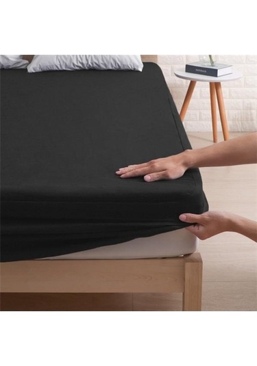 Novahub %gül Renkli Derin Cep Elastik Bantlı Yatak Portector Kapak 90x200x30cm Polyester Yatak Topper% Gül