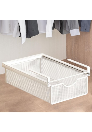 Homyl Raf Altı Depolama Sepeti Ofis Kitaplık Dolap İçin Basit Beyaz