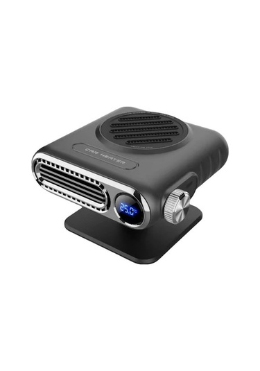 Vkemall 12v Araç Isıtıcı Fan - Akıllı Sayısal Ekranlı, Sedan, Hatchback Ve Suv İçin Uygun Siyah