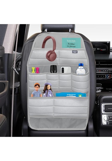 Bod Ecolux Serisi Taytüyü Araba Oto Koltuk Arkası Eşya Düzenleyici Araç İçi Organizer Gri
