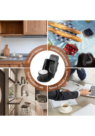 Espresso Için Yeniden Kullanılabilir Kahve Kapsülleri A Siyah Diğer