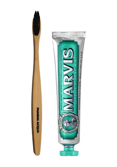 Pharma Acqua Bambu Diş Fırçası + Marvis Klasik Extra Nane 85 ML