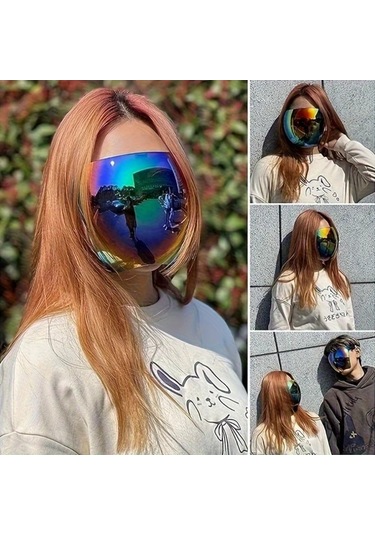 Elmpaly Bisiklet Yüz Maskesi Outdoor Spor Moda Tasarım Çok Renkli Yüz Koruyucu Tam Yüz Baş Bandı Degrade Çay Rengi