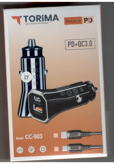 Torima Cc-903 Pd18w+qc3.0 Renkli İ7 Araç Şarj Aleti