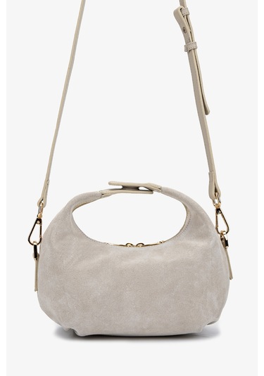 Valmenti Kadın Hakiki Deri Bej Süet El Çantası 1099 204 Bn Cnt Y25 Bej Suet Bej