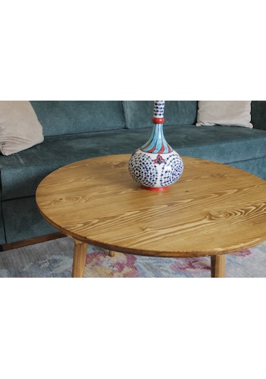 Ahşap Yuvarlak Ort Sehpa- 75 Cm Çap Ahşap Yuvarlak Ort Sehpa- 75 Cm Çap