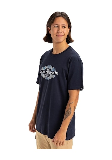 Quiksilver Locked Up Erkek Tişört Lacivert