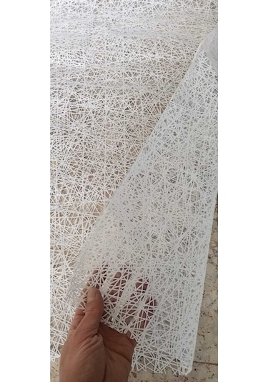 140 X 350 Cm Silinebilir Lüks Masa Örtüsü Şeffaf Hasır Desen Beya Çok Renkli