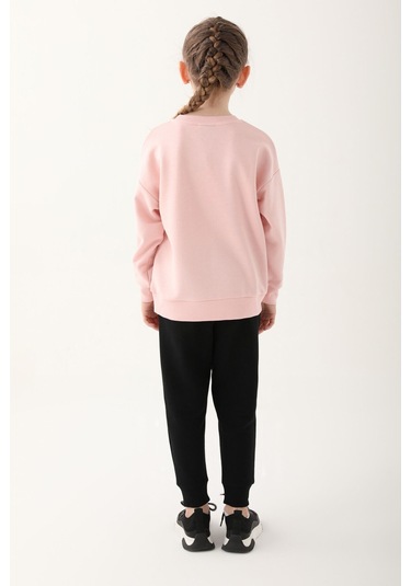 Minnie Mouse Pudra Kız Çocuk Eşofman Takımı Pudra