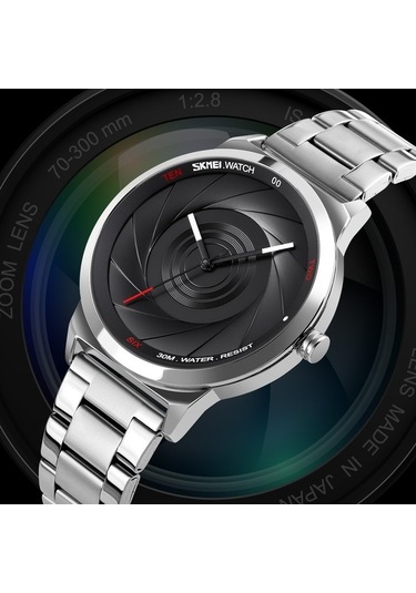 Novahub Skmei 9210 Moda Trend Erkek İş Kol Saati Basit Üç Boyutlu Yüzey Su Geçirmez Altın Kuvars İzle Adam Gümüş Mavi Çok Renkli, Gümüş Mavi Renkli, Pratik Tasarım Çok Renkli